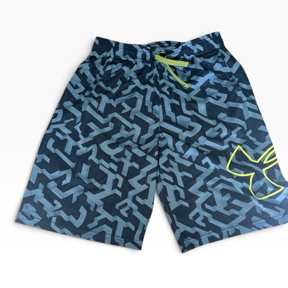 Under Armour Loose Fit Blue Shorts - Youth Large